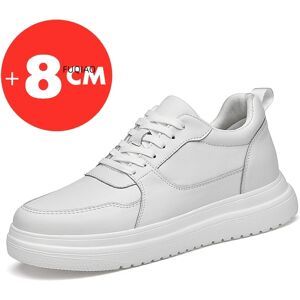FUQIAO Große Größe Lift Männer Turnschuhe Aufzug Schuhe Erhöhung Höhe Erhöhen Einlegesohle 7-8CM High Heels Schuhe Aus Echtem Leder sport Schuhe