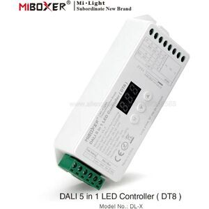 veromount Miboxer DL-X DALI 5 IN 1 LED-Streifen-Controller 12~24V Dimmer unterstützt DT8 für DIM/CCT/RGB/RGBW/RGB+CCT Streifen Touch-Panel-Fernbedienung