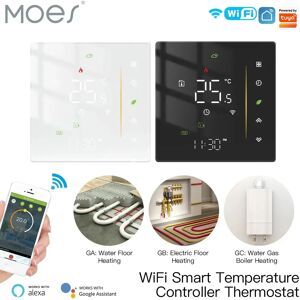 MOES Thermostat WiFi Drahtloser Raumtemperaturregler für Wasser/elektrische Fußbodenheizung Gaskessel Luftfeuchtigkeit Tuya Alexa Google