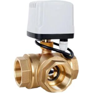 NONE 1/2" 3/4" 1" 1-1/4" 1-1/2" 3-Wege IP65 Wasserdichter motorisierter Kugelhahn 3-Draht 2 Control T/L Typ Messing Elektrischer Kugelhahn