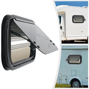 Bymaocar RV-Aussteckfenster, abgerundete Ecken, gehärtetes Glas, RV-Fenster mit Stützstange, 500 x 300 mm/700 x 300 mm/700 x 450 mm/800 x 500 mm