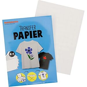 buttinette Transferpapier, für helle und dunkle Textilien, DIN A4, 5 Blatt