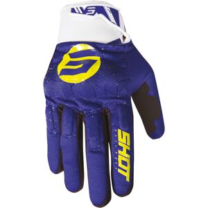 Shot Drift Spider Motocross Handschuhe - Blau Gelb - M L - unisex