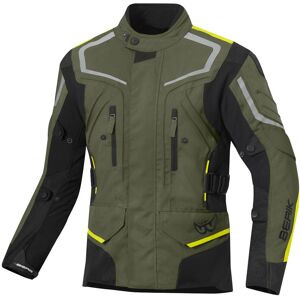 Berik Rallye Wasserdichte Motorrad Textiljacke - Schwarz Grün - 56 - unisex