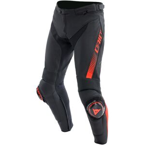 Dainese Super Speed Motorrad Lederhose - Schwarz Rot - 60 - unisex