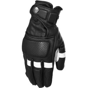 Rusty Stitches Calvin Motorrad Handschuhe - Schwarz Weiss - XL - male
