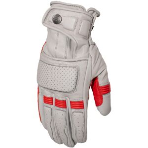 Rusty Stitches Calvin Motorrad Handschuhe - Grau Rot - S - male