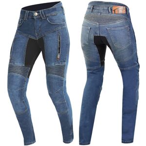 Trilobite Parado Blue Skinny Damen Motorrad Jeans - Blau - 30 34 - female