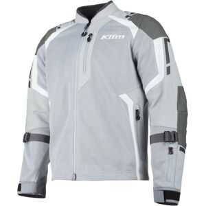 Klim Induction Pro 2025 Perforierte Motorrad Mesh Leder-/Textiljacke - Grau Weiss - XL - male
