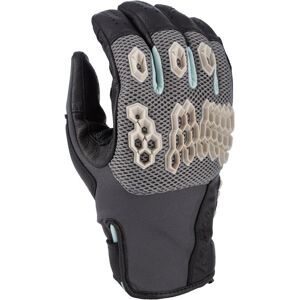 Klim Baja S4 2025 perforierte Mesh Leder-/Textil Enduro Motorrad Handschuhe - Schwarz Grau - XL - male