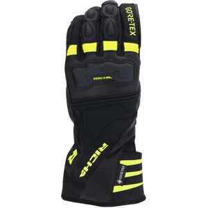 Richa Cold Protect Gore-Tex wasserdichte Motorrad Handschuhe - Schwarz Gelb - M - unisex