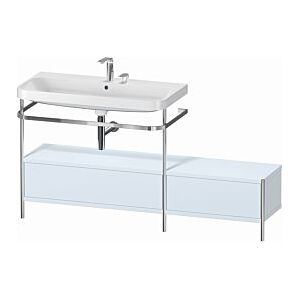 Duravit Happy D.2 Plus Möbelwaschtisch-Kombination HP4863E9797 160x49cm, mit Metallkonsole, 2 Hahnlöcher, lichtblau seidenmatt