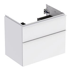 Geberit iCon Waschtisch-Unterschrank 502304013 74x61,5x47,6cm, 2 Schubladen, weiß matt/Griff weiß matt