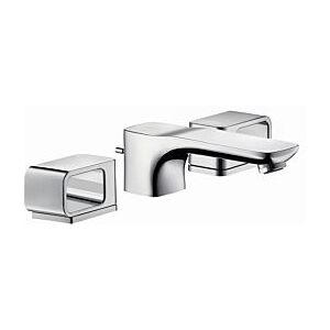 Hansgrohe Waschtisch Armatur AxorUrquiola 11041000 chrom, mit Ablaufgarnitur, mit Rosetten 3-Loch