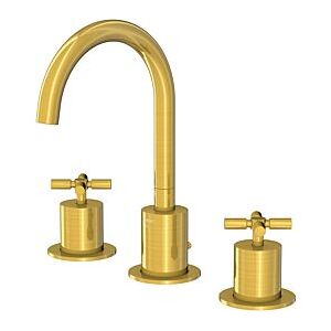 Steinberg Serie 250 Waschtisch-3-Loch-Armatur 2502000BG Ausladung 150mm, mit Ablaufgarnitur 1 1/4", Brushed Gold