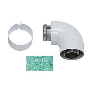 Vaillant Bogen 90 Grad 60/100 mm 303808 konzentrisch, Aluminium