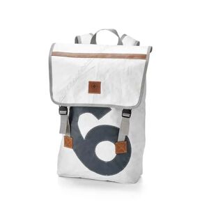 360° Taschen Landgang Rucksack weiß / Zahl grau