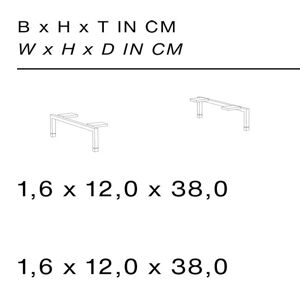 Schönbuch Urban Untergestell für Lowboard und Sideboard Kommode 3-er Set