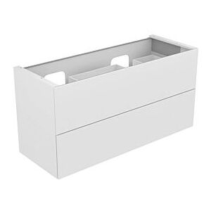 Keuco Edition 11 Waschtischunterschrank 31264180000 140 x 70 x 53,5 cm, Lack Seidenmatt, Glas Cashmere klar