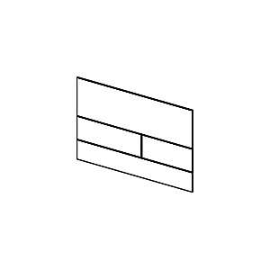 TECE TECEsquare WC-Betätigungsplatte 9240837 Polished Black Chrome / Chrom schwarz glänzend, PVD, für 2-Mengentechnik
