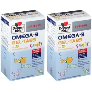 Doppelherz Omega-3 Gel-Tabs family system x2 2x120 St Kautabletten