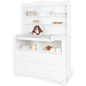 Pinolino Wickelkommode Florentina, groß + Regalaufsatz, weiß