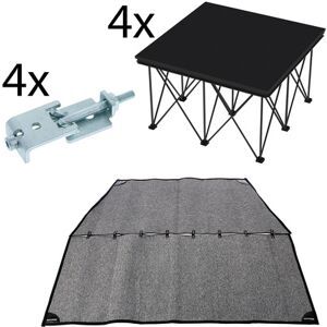Stairville Drum Riser Bundle 2x2 iX Stage Schwarz