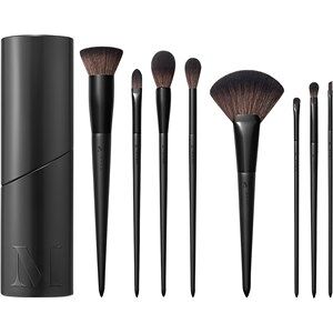 Morphe Pinsel Gesichtspinsel-Sets Vegan Pro 8-Piece Face + Eye Brush Set Fluffy Fan Powder Brush + Precision Blush Brush + Flat Top Primer & Foundatio