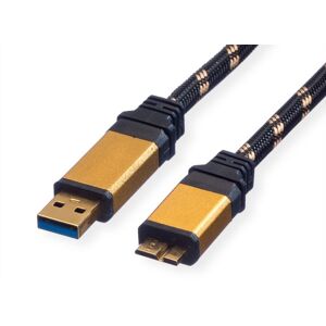Roline Gold USB Kabel, 2m, USB A 3.2 / USB Micro-B 3.2