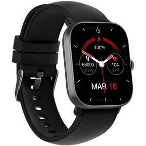 Sinox Lifestyle Square Smartwatch m. Pulsmåler & Skridttæller - Sort