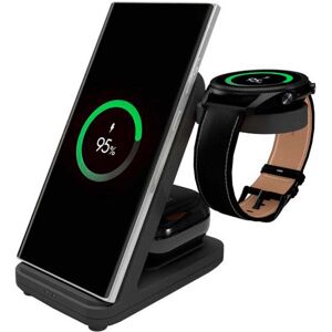 Fixed 3-in-1 Trådløs Opladningsstation til Samsung - Sort