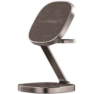 Mobile Origin TravelCharge Pro - Magnetisk Trådløs Oplader - MagSafe Kompatibel - Grå