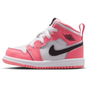 Jordan 1 Mid-sko til babyer/småbørn - Pink Pink 18.5
