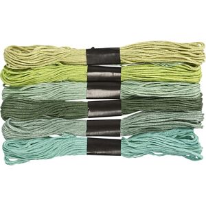 No-Name Broderigarn 6 Bundter Grøn Harmoni