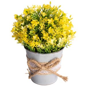 Home-tex Kunstig Campanula Blomst - Højde 21 cm - Flotte gule blomster - Kunstig potteplante