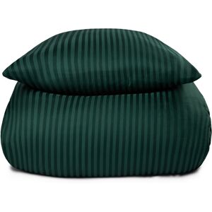 Borg Living Sengetøj i 100% Bomuldssatin - 140x200 cm - Grønt ensfarvet sengesæt - sengelinned