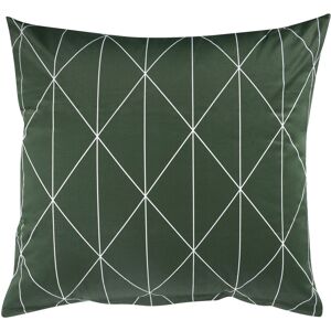 Borg Living Pudebetræk 60x63 cm - Graphic harlekin - Grøn - 100% Bomuldssatin