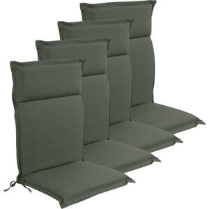 Nordstrand Home Luksus PLUS havehynder til positionsstol 4 stk. - Tyk skumkerne 7 cm - Grønne havehynder til havestol med ekstra høj komfort & UV-resistent betræk - hynder
