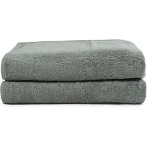 Nordisk tekstil Badehåndklæder - 2 stk. - 70x140 cm - Støvet grøn - 100% Bomuld - Håndklædepakke fra