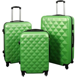 Borg Living Kufferter - Sæt med 3 stk. - Eksklusivt hardcase kuffertsæt tilbud - Diamant grøn