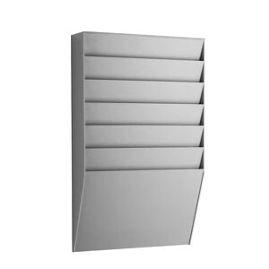 kaiserkraft Panel clasificador, 1 x 6 compartimentos, H x A x P 505 x 311 x 79 mm, aluminio blanco