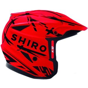 SHIRO K-12 Tr-1 Fibra Tricomposite Rojo Casco Trial