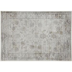 Miliboo Alfombra vintage de viscosa con estampado gris 160 × 230 cm RYAD