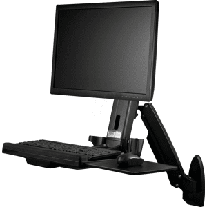 STARTECH.COM ST WALLSTS1 - Estación de trabajo, montaje de monitor, ajustable hasta