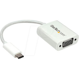 STARTECH.COM ST CDP2VGAW - Adaptador USB Type-C a VGA, WUXGA / 1080p, blanco