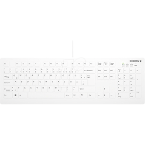 CHERRY AK-C8112USWDE - Teclado, USB, IP68, desinfectable, blanco, QWERTZ