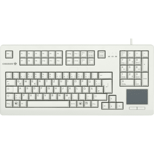 CHERRY G80-11900LUMDE-0 - Teclado, USB, gris, panel táctil