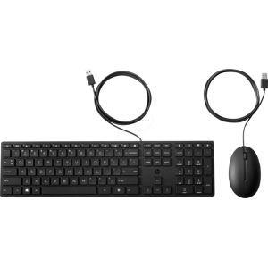 HEWLETT PACKARD HP 9SR36AA - Combinación de teclado y ratón, USB, negro