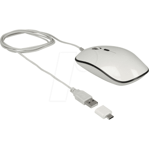 DELOCK 12532 - Ratón (ratón), cable, USB