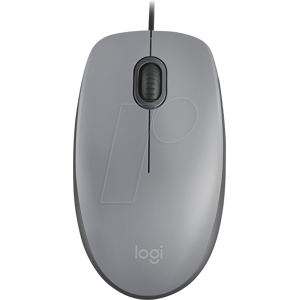 LOGITECH M110GR - Ratón (mouse), cable, gris